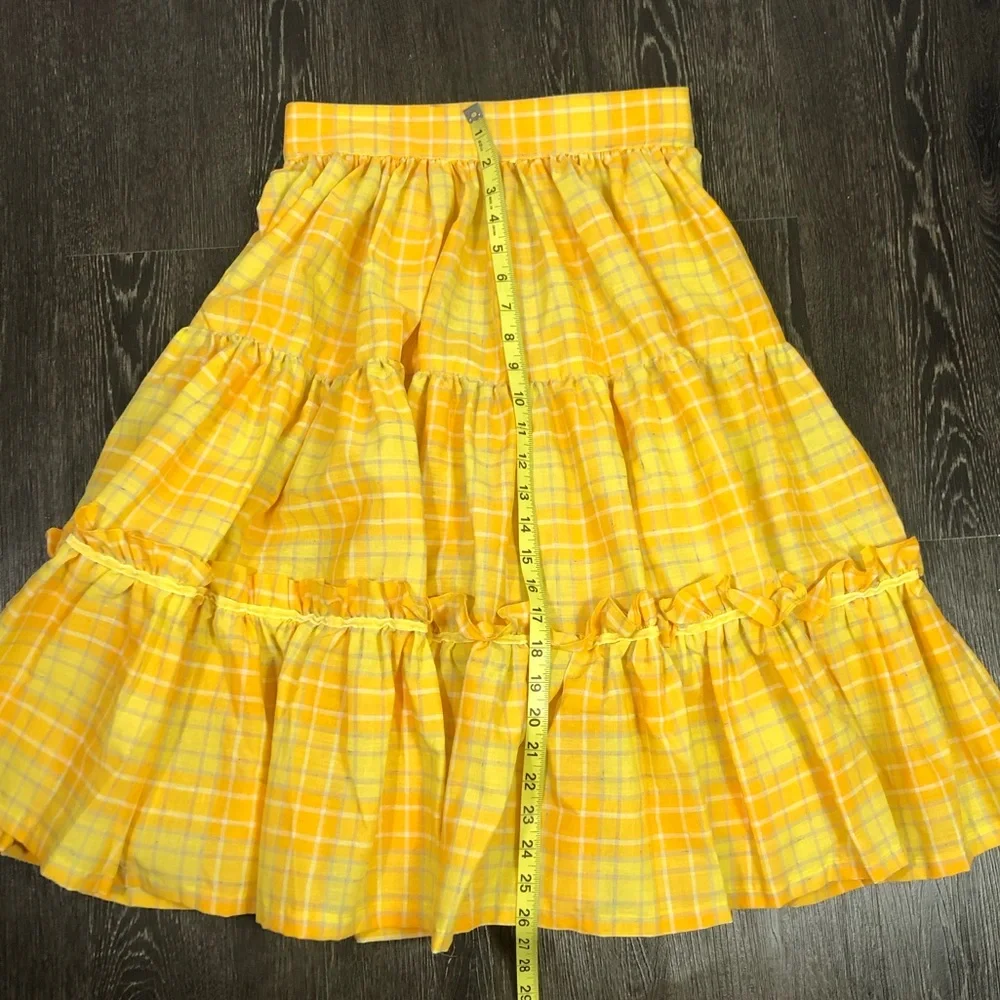Vintage Plaid Two-Piece Matching Top & Skirt Set